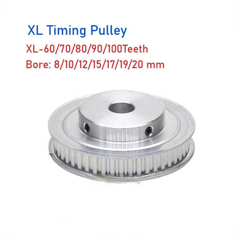 

1pcs Belt Pulley XL-60/70/80/90/100Teeth Bore 8~20 mm Pitch 5.08mm For Width 10mm XL Timing Belt