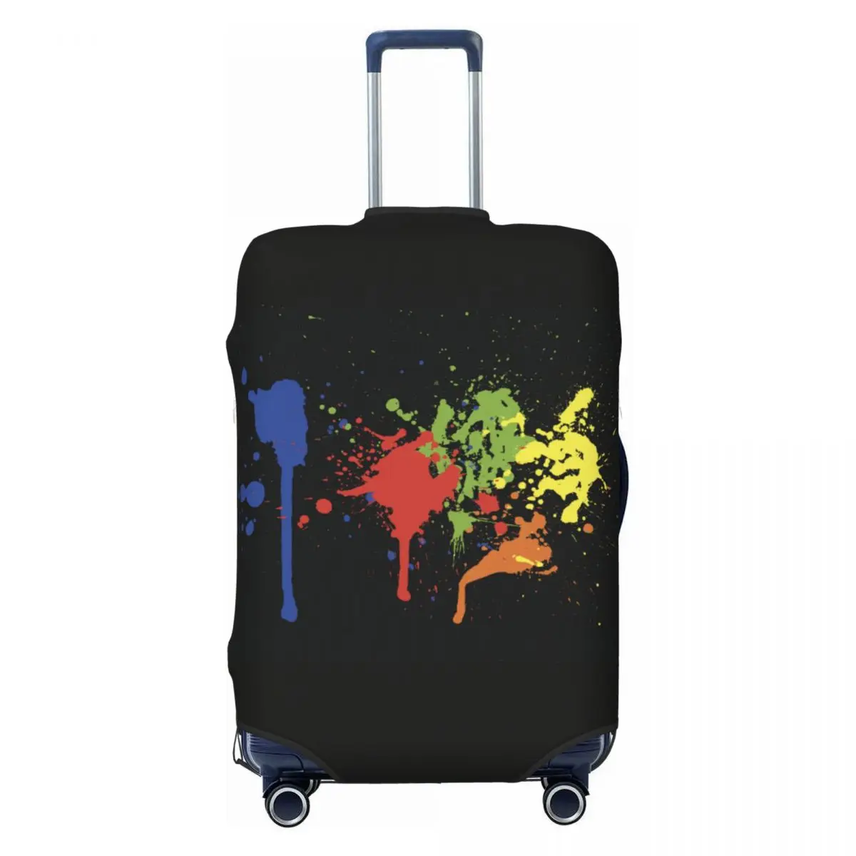 Paint Splats Suitcase Cover Graffiti Cruise Trip Protector Flight Strectch Luggage Supplies