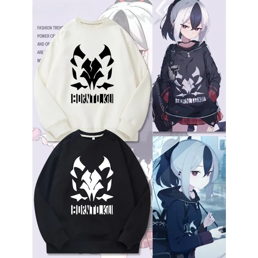 Anime Blue Archive Onikata Kayoko Oversized Hoodie Women Men O-neck Long Sleeve Crewneck Sweatshirt Casual Tracksuit