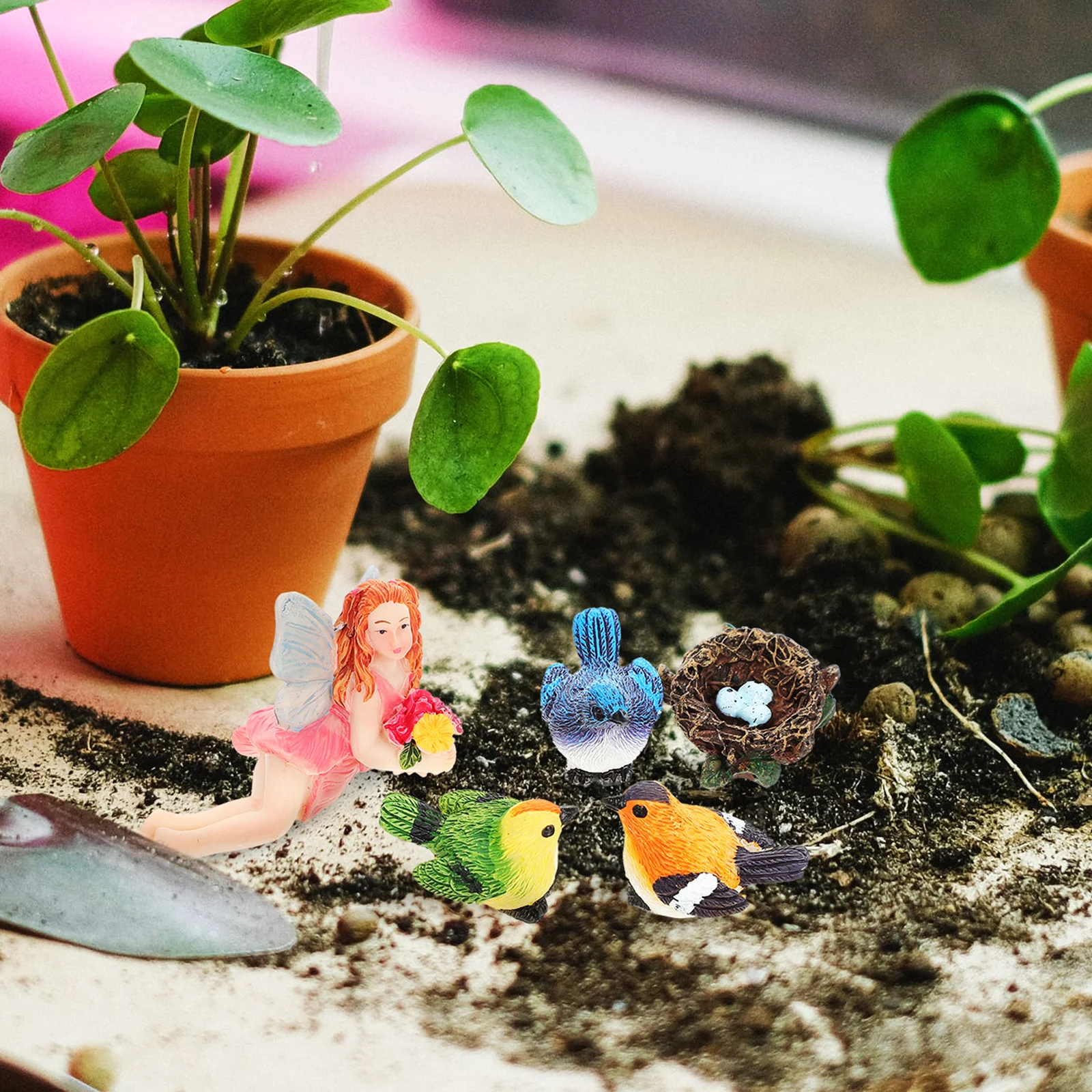 

Милое украшение для сада из смолы, уличный имитационный декор, аксессуар для феи, маленький размер, искусственный микроландшафтный орнамент, декор для парка