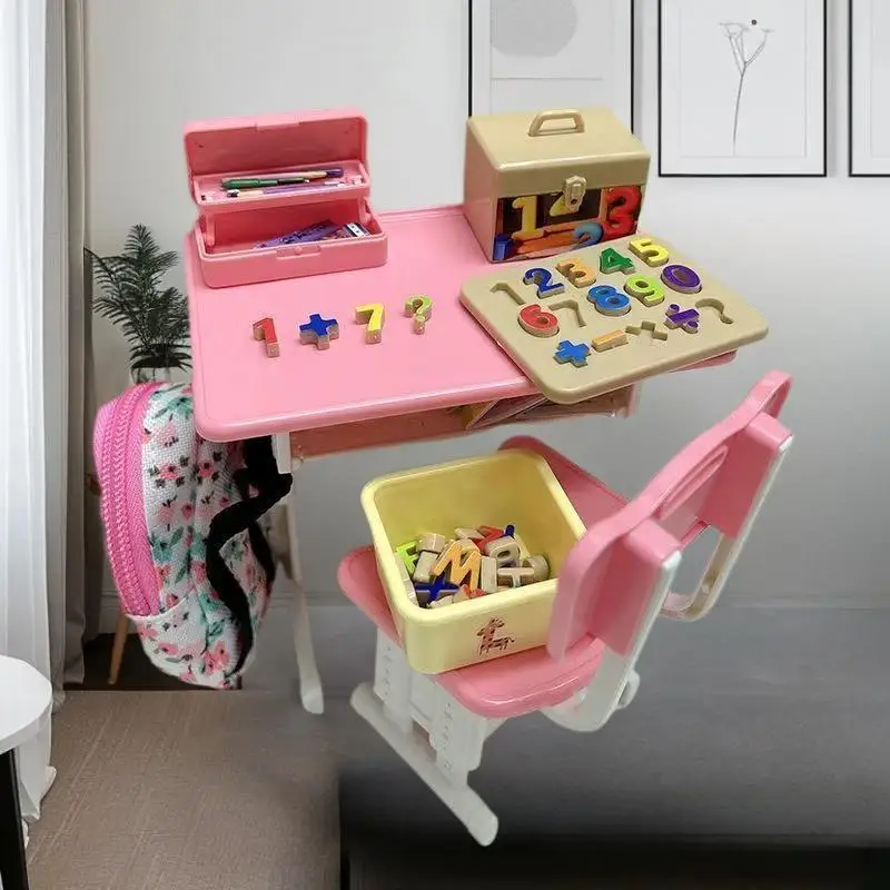 نماذج محاكاة بيت الدمى المصغرة مع ألغاز الأرقام والحروف للأطفال