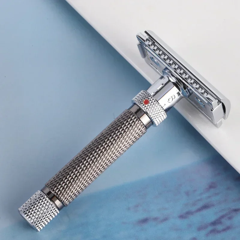 2026 Yaqi Safety Razor YAQI the Final Cut Adjustable Safety Razor for Men Chrome & Gunmetal Color Classic Shaving Tool view 5