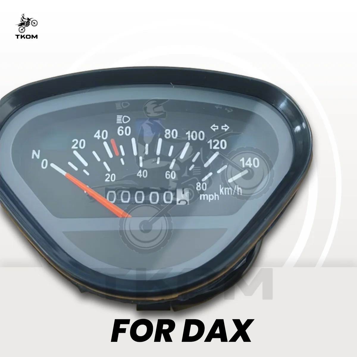 Velocímetro DAX 140 km/h 80 mph con esfera negra y odómetro para Honda DAX 70 CT70 12V, carcasas de faro para mini moto