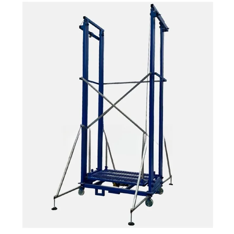 Plataforma de elevação elétrica portátil para andaime, elevador de construção multifuncional, 630kg, elevador de lança hidráulica