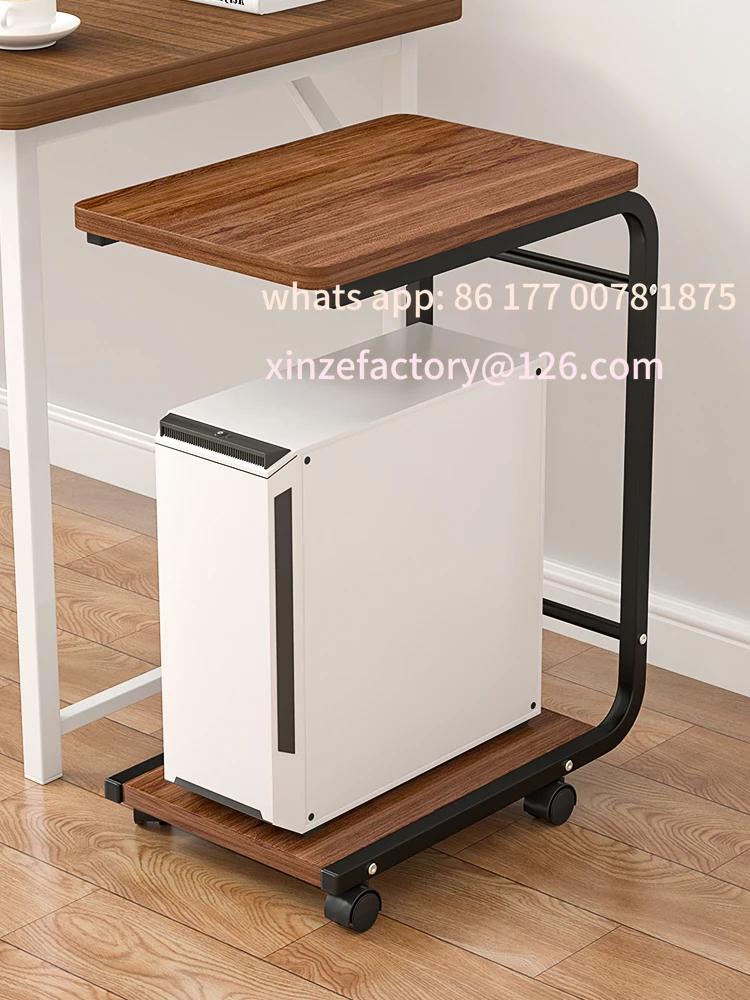 Base per custodia host desktop mobile più carina personalizzabile con ruote Materiale metallico per il posizionamento della stampante con stoccaggio intercato in un unico pezzo