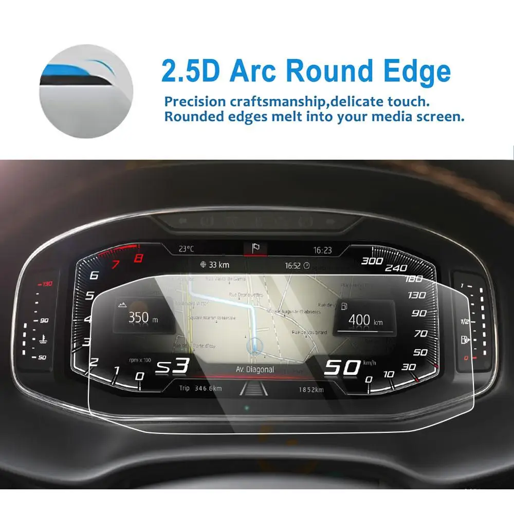 LFOTPP For CUPRA Ateca/Tarraco/Arona/Ibiza 10.25 Inch 2019 2020 Car LCD Instrument Display Tempered Glass Screen Protector Film