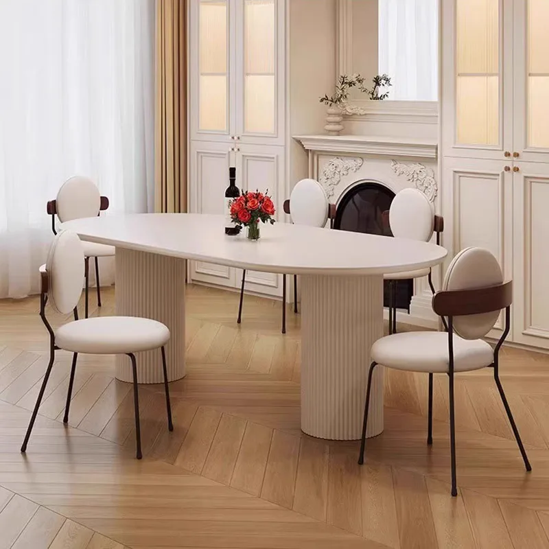 Solid Wood Designer Dining Chairs Vintage European Luxury Nordic Dining Chairs Trendy Minimalist Sedie Sala Da Pranzo Furniture