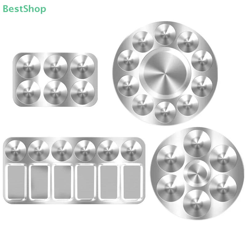 لوحة ألومنيوم للأطفال لوحة معدنية مرسومة يدويًا بألوان مائية جواش مستديرة #3