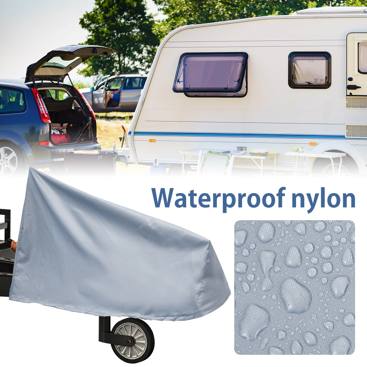 RV Caravan Towing Hitch Cover Universal Waterproof Trailer Jack Dust-Proof Coupling Protection Cover Heavy-Duty Prevent Rust