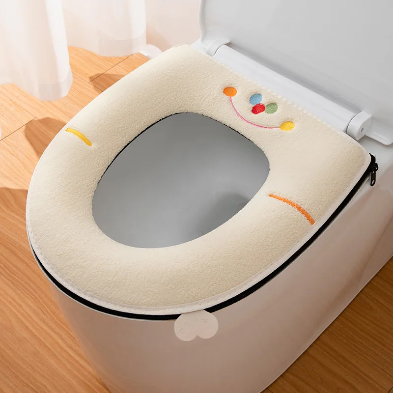 Winter Warm Toilet Mat Cushion Cartoon soft toilet seat pad four seasons universal bathroom Potty Covers Cape Case for WC Home