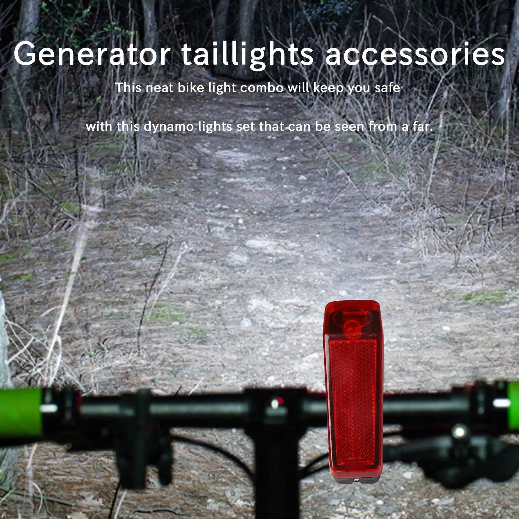 Motorized Bike Bicycle Friction Dynamo Generator Head Tail Light With Acessories HOT