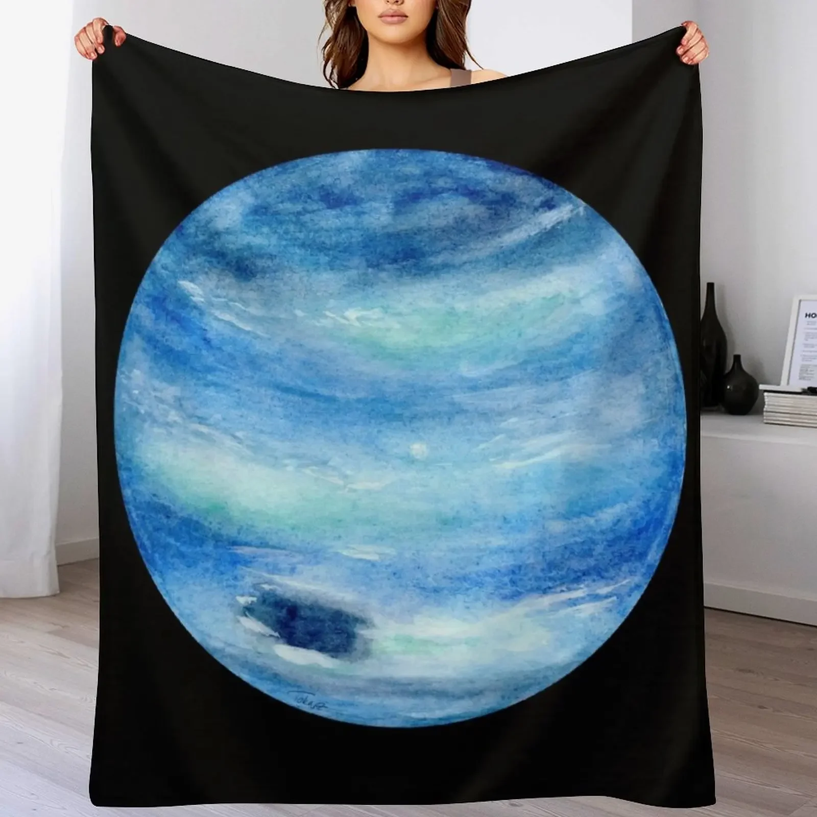 

Neptune Planet Series 2018 Throw Blanket Soft Solid Color Blanket for Couch Bed