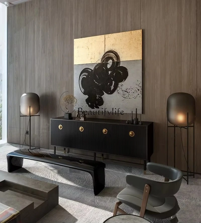 

Personalized and creative dining side tea cabinet Italian minimalist light luxury villa entrance cabinet