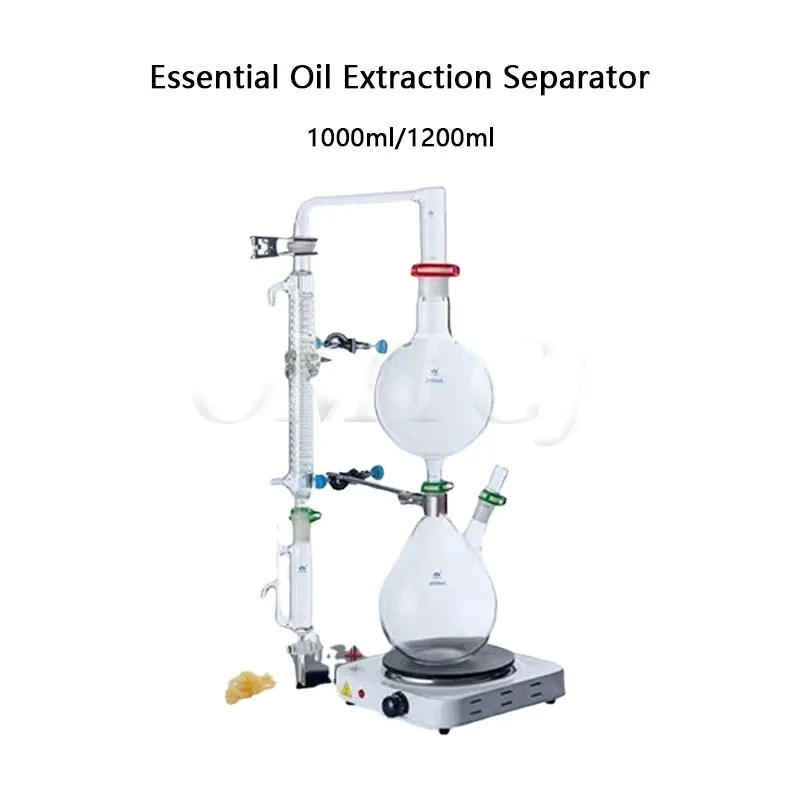 1000/2000ml Essential Oil Extraction Separator Device Dew Distillation Equipment Water Distiller Machine