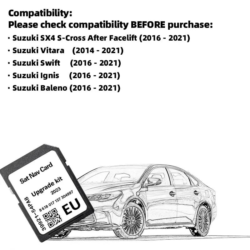 Mới 2022 Cho Suzuki Vitara SLDA Bosch Bản Đồ Dẫn Đường Thẻ SD Thẻ Bản Đồ GPS 16GB