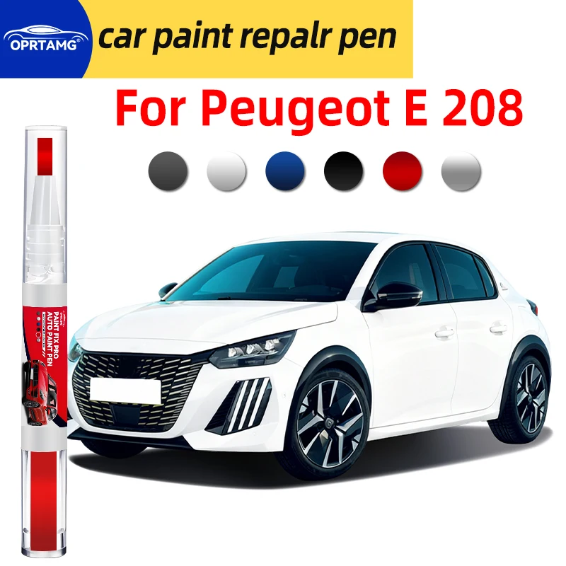 Caneta para retoque de pintura de carro, para peugeot e-208, reparo de arranhões na pintura, acessórios para reparo de carroceria, ferramentas de pint
