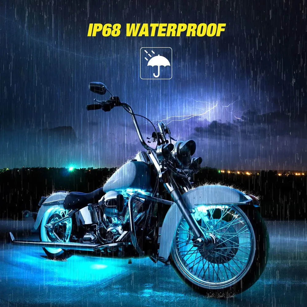 12V LED Motorcycle Sound Control Light 2