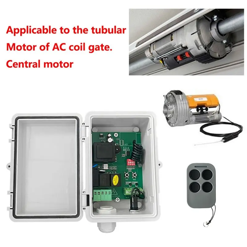 DT39 Universal AC220V Roller Shutter Control Board + 3 Remote Controls Tubular Motor Receiver for Garage Door Opener