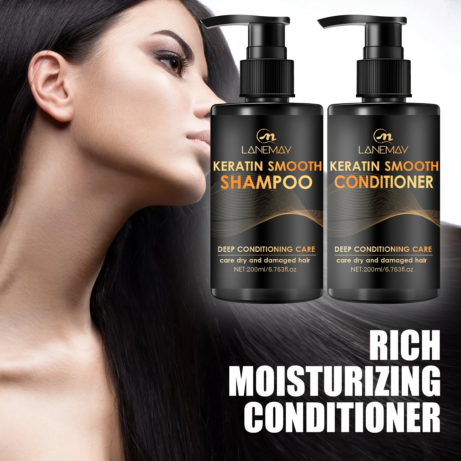Conjunto de shampoo e condicio - Hair Care Keratin Shampoo avaliação e preço