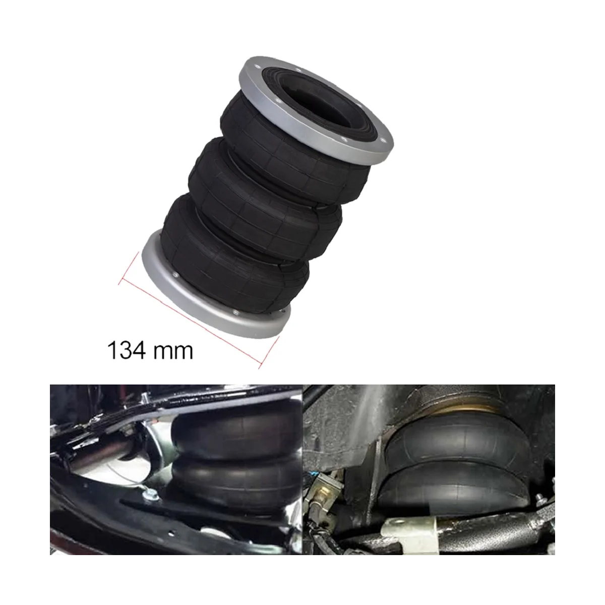 Air Suspension 134mm Triple Shock Absorption Rubber Shock Absorber Suitable for Truck