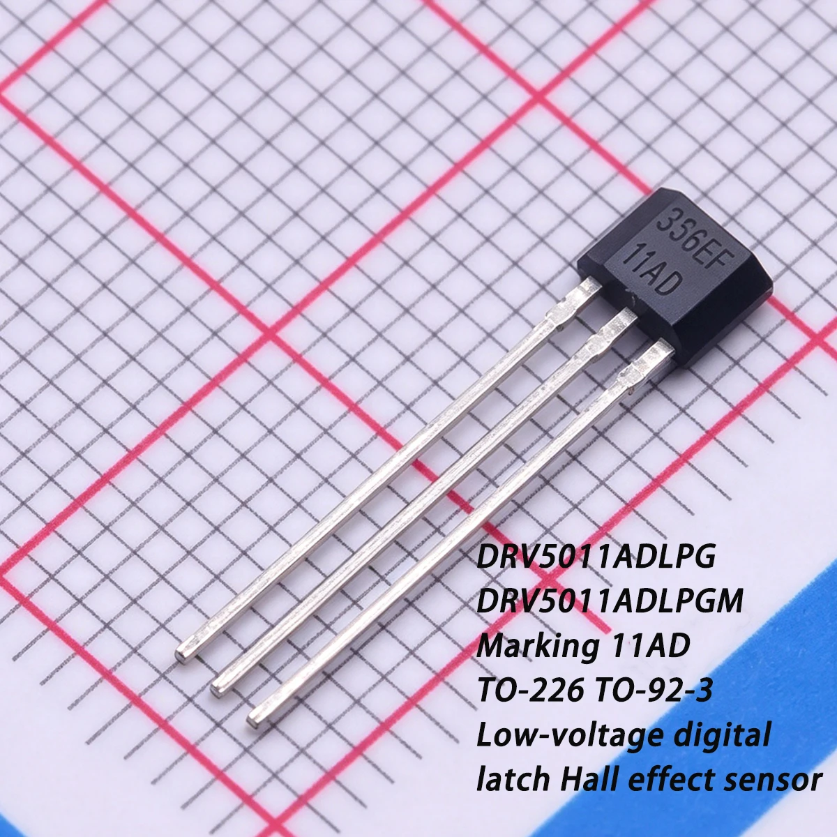10PCS DRV5011ADLPG Marking 11AD TO-226 TO-92-3 20mA 3mA ±3.8mT ±06Gs push-pull NEW Original latch Linear Hall effect sensor