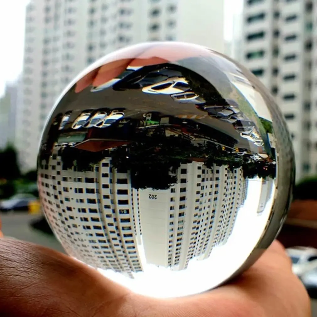 Bola de cristal transparente Artesanato, Personalizado, Sala de estar e decoração do escritório, Bola de luz colorida