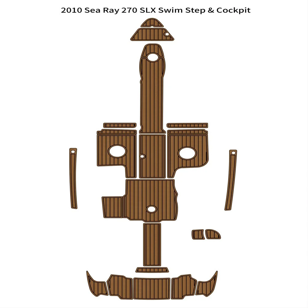 

Swim Platform Cockpit Pad Boat EVA Foam Teak Floor Mat For 2010 Sea Ray 270 SLX