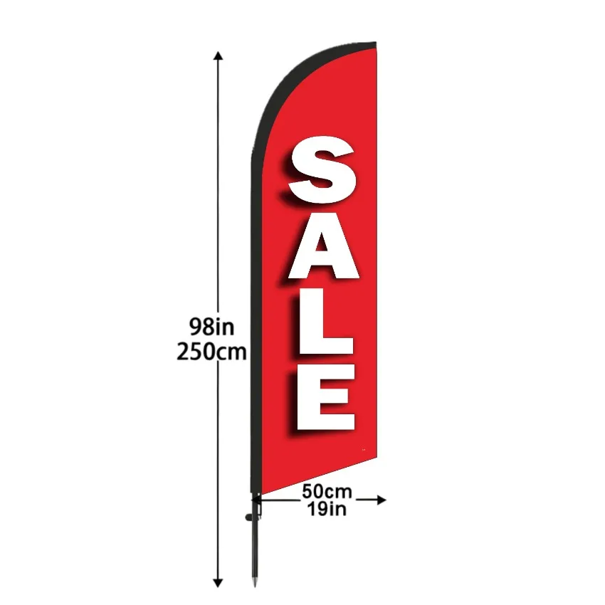 Discount Feather Flag 8.5FT Double Sided Polyester Banner for Retail Shop Outdoor Business Advertising