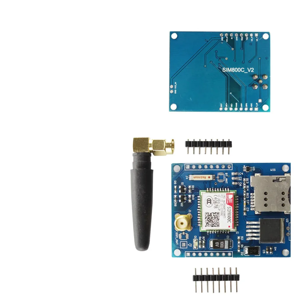 SIM800C Development Board Quad-band GSM/GPRS Module Support Bluetooth-compatible/DTMF Replace SIM900A with Indicator Light