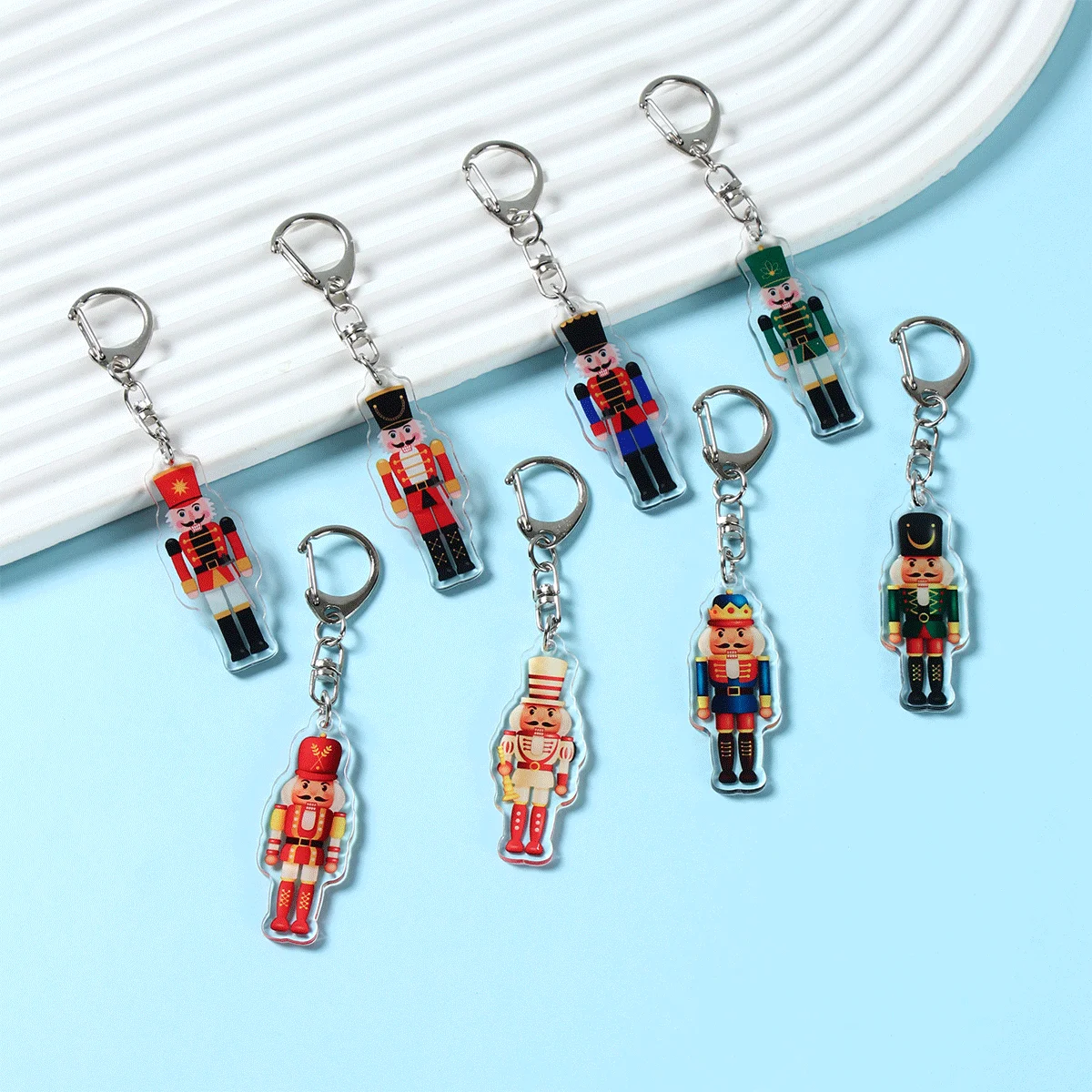 Christmas Nutcracker Keychain Merry Christmas Decorations for Home 2024 Keyring Xmas Ornament Navidad Natal New Year Gift 2025