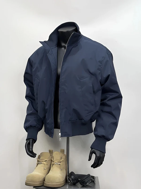 

Cleanfit ort American Pilot Jaet Men's Spring Autumn Tibetan Blue Outwear Trench Coat Stand Fit Youth Faion