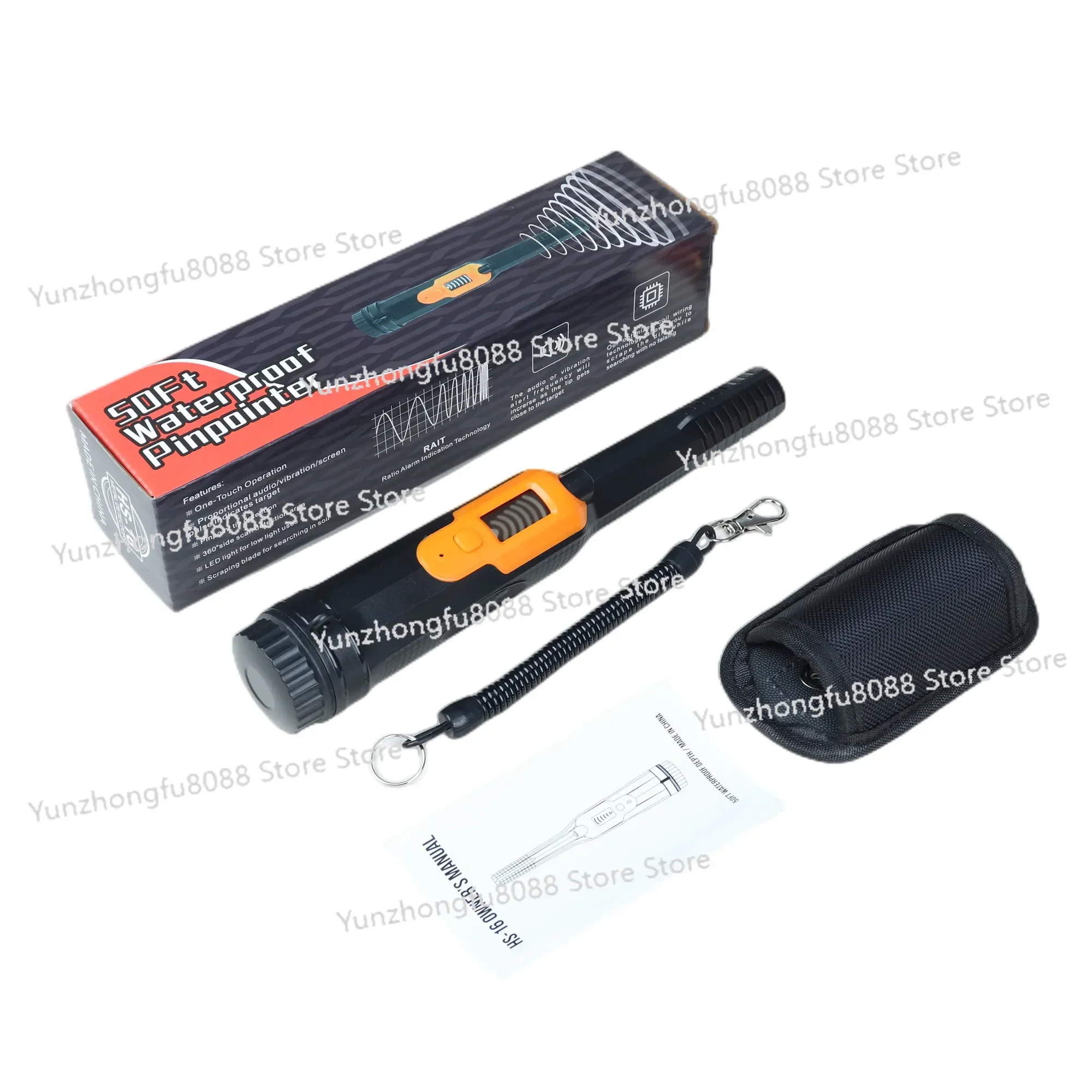

Fully Waterproof Portable Pinpointing Gold Metal Detector with LED Flashlight IP68 Underwater Super Pinpointer Security Detector