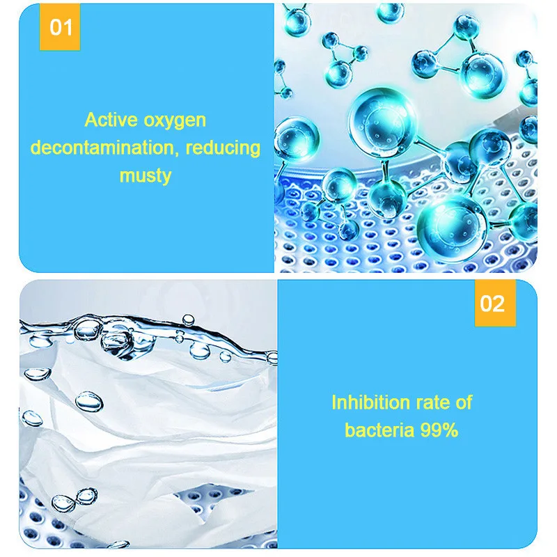 4/8Pcs Washing Machine Cleaning Effervescent Tablets Solid Deep Cleaning Remover Bathroom Kitchen Decontamination Tablets