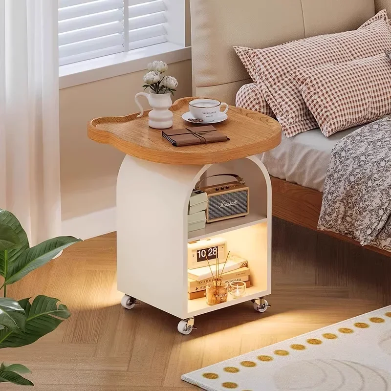 Minimalist Wall Mounted Bedside Table Elegant Wooden Nightstand Modern Bedroom Furniture Space Saving Luxury Home Design