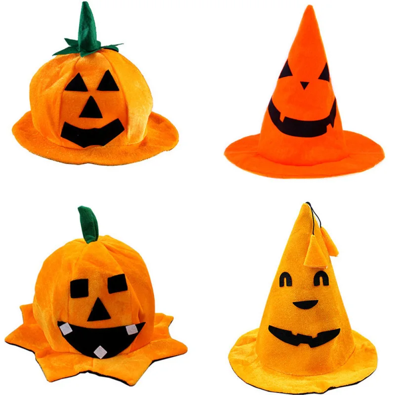 

Halloween Ghost Dress Up Show Props Headdress Hat Witch Hat Pumpkin Hat Round Pumpkin Tip Hat Party Hat Halloween Witch Hat Hats
