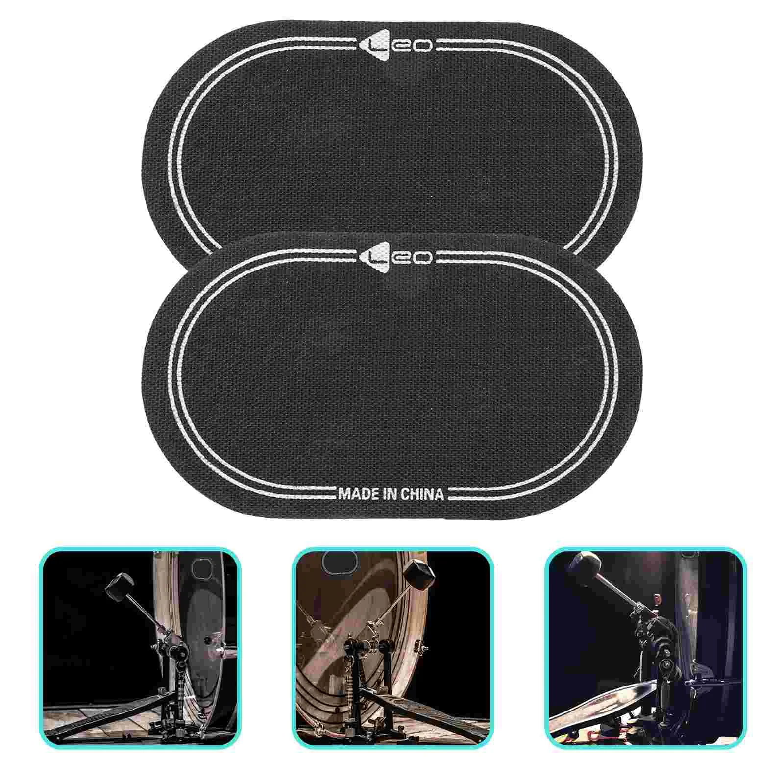 2 Pcs Sticker Drum Kit Screen Protector Large Head Pad Protective for Protection Black Cover