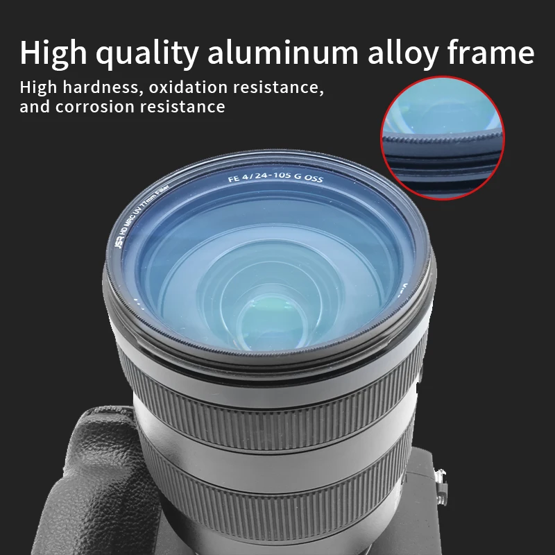 Suitable for Canon, Sony, Nikon DSLR camera filters, UV protective lenses, and protective photography lenses
