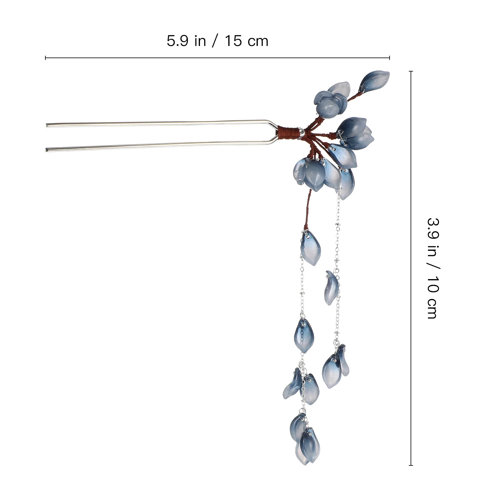 

Ancient Style Hair Stick Glazed Flower Tassel Chinese Hairpin For Women Bun Holder Long Hair Accessories Hanfu Jewelry