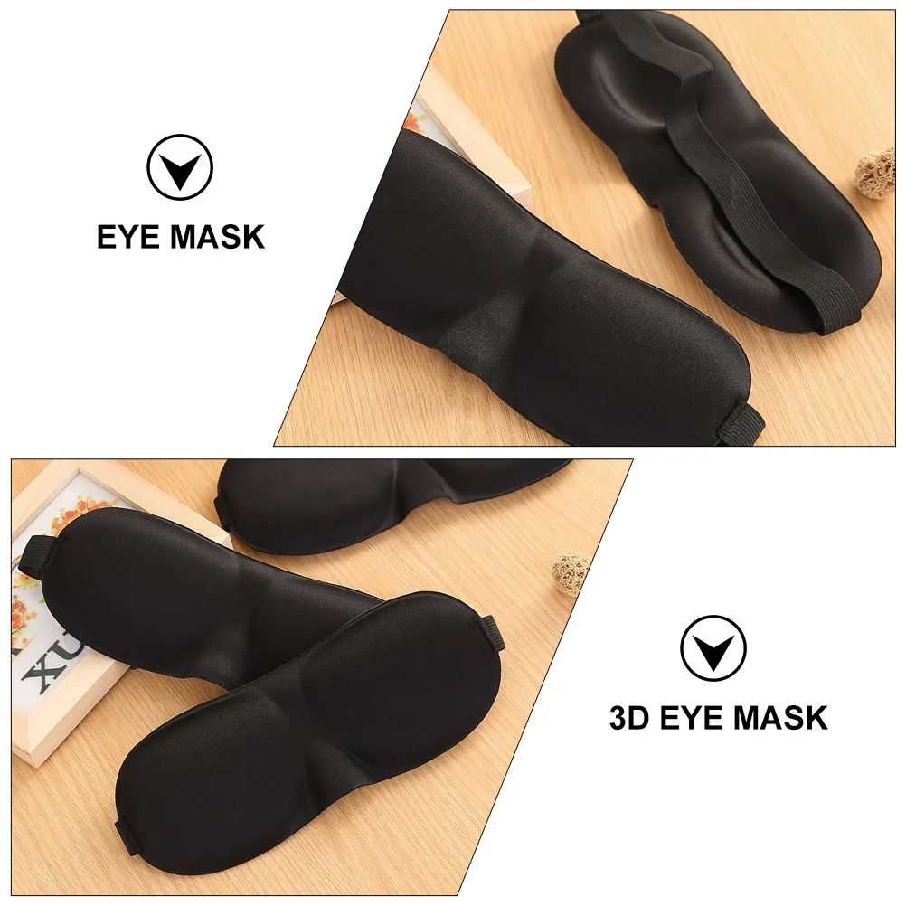 

4pcs Sleep Mask Adult Eyemask For Sleeping Women Adjustable Black Padded Covering Soft 3D Eye Mask Deep Sleep Cover