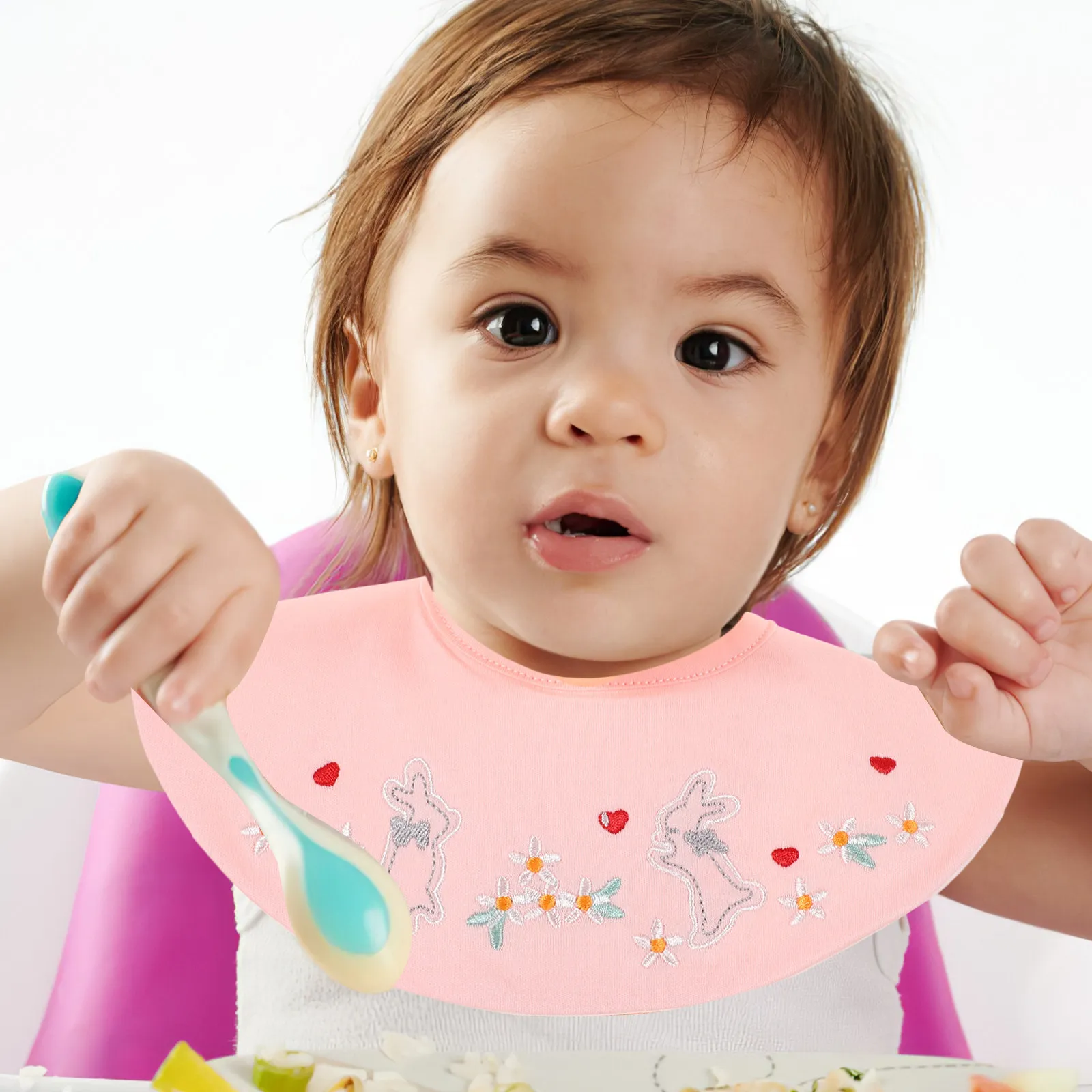 

3Pcs Baby Bibs Waterproof Cotton Adjustable Soft Teething Drooling Bibs Infant Toddler Boys Girls Drool Feeding Protection