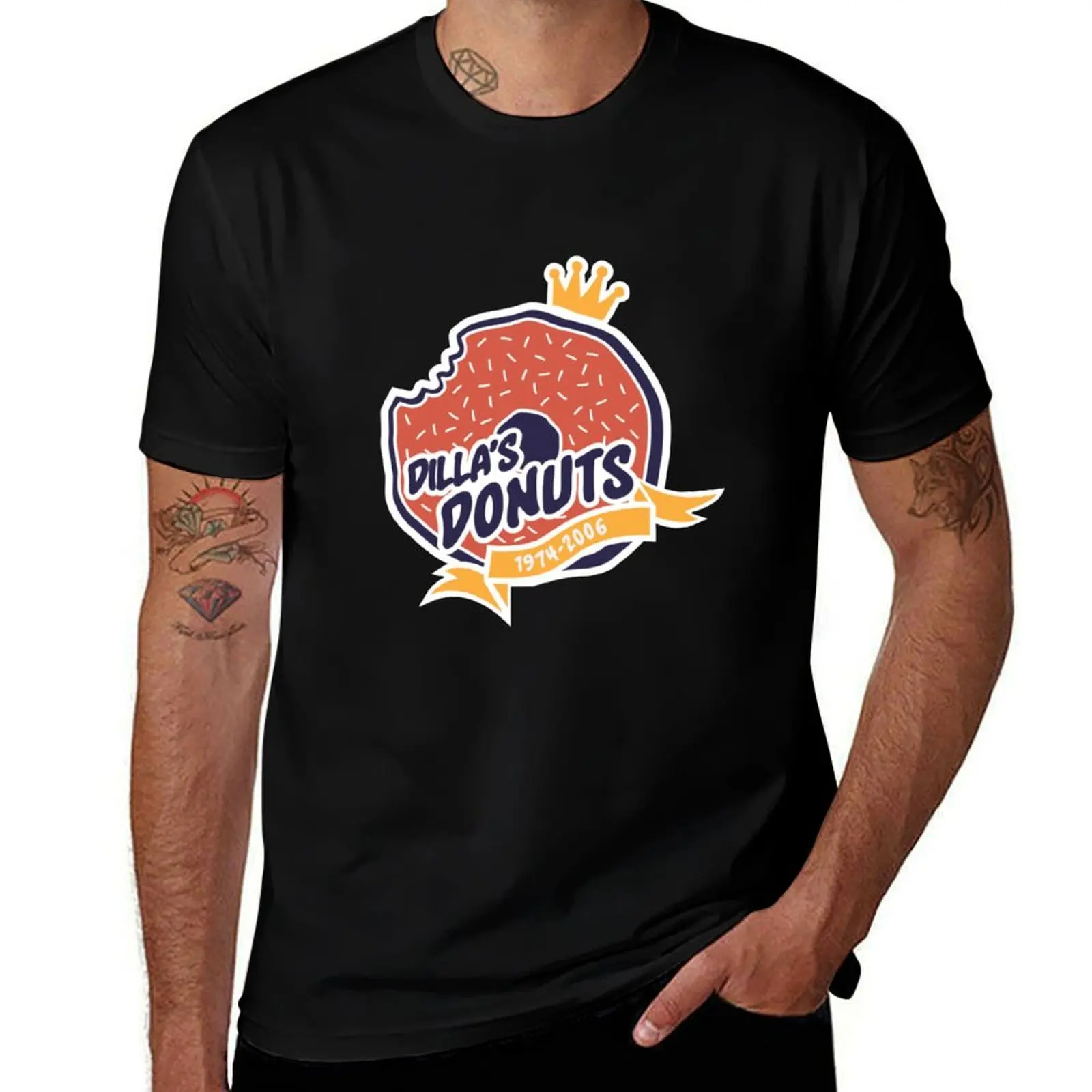 

Dilla s Donut T-Shirt funny t shirts man t shirts for man pack cotton T-Shirt