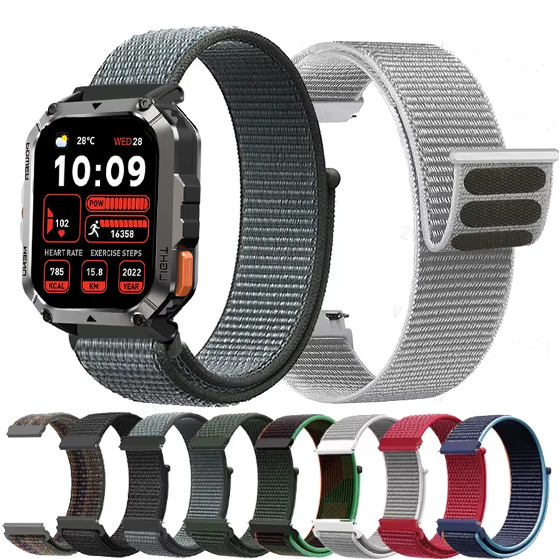 Нейлоновая петля для часов Blackview W70 Pro W60 W50 W50 Pro X20, спортивный ремешок 22 мм, 20 мм, браслет Correa для Blackview R30 R60 X1Pro