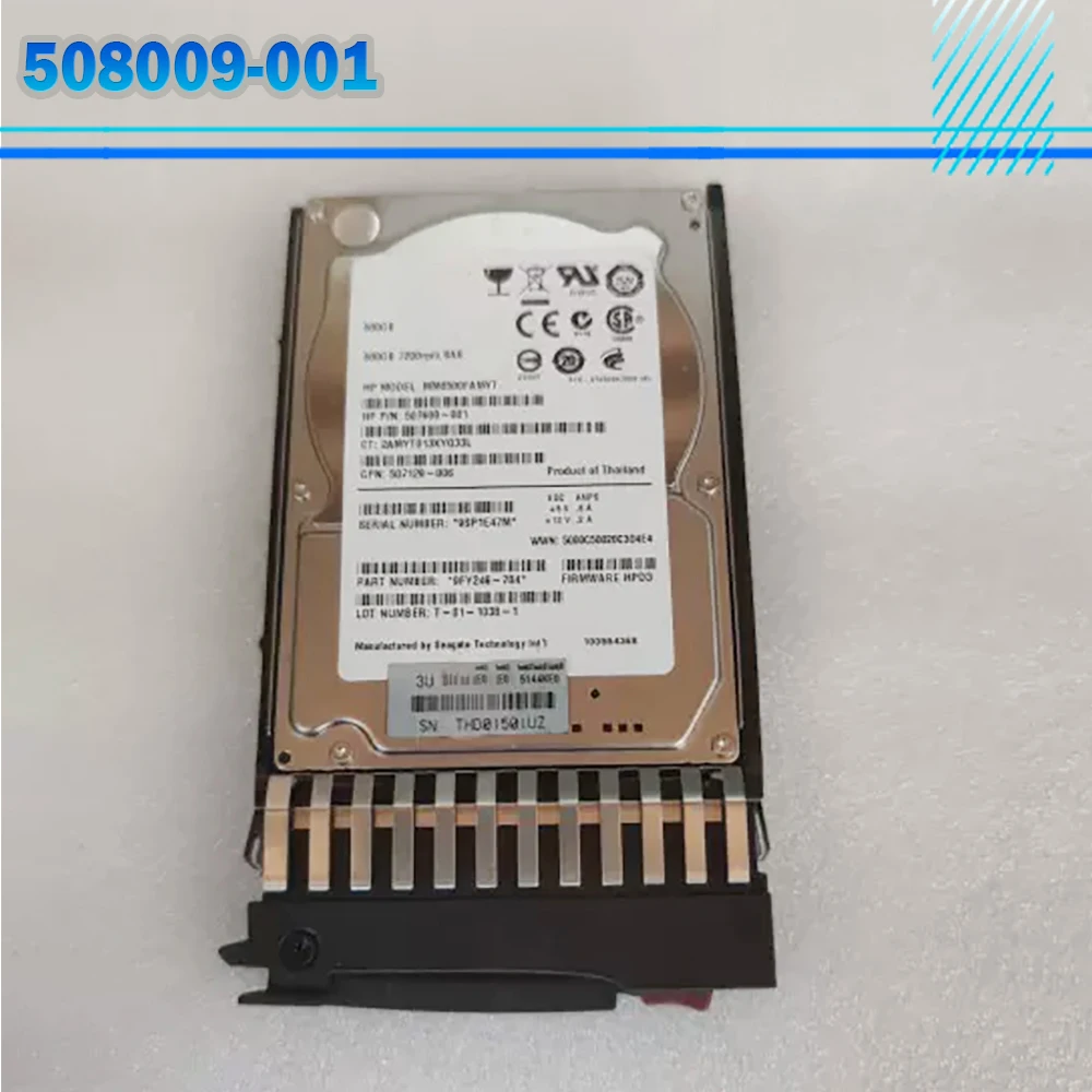 

For HP 508009-001 500G 2.5''7.2K SAS Server Hard Disk