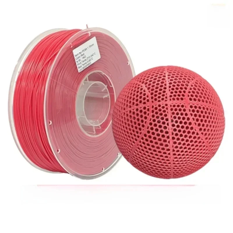 

Flexible Filament 1.75mm PEBA High Performance 3D Printer Filament Specially for 3D Printed Airless Basketballs