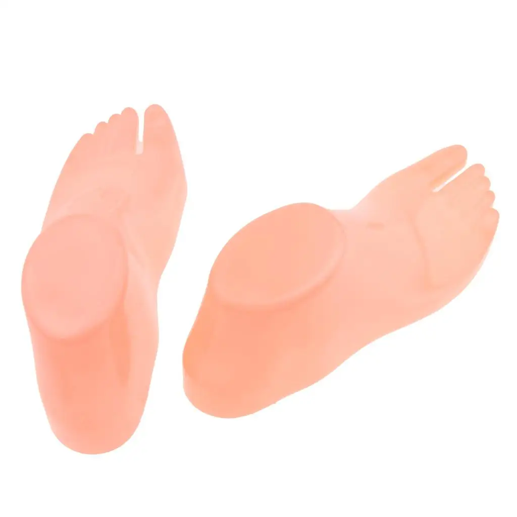 2X Life Size Foot Mannequin Portable Display Sock And Shoes Display