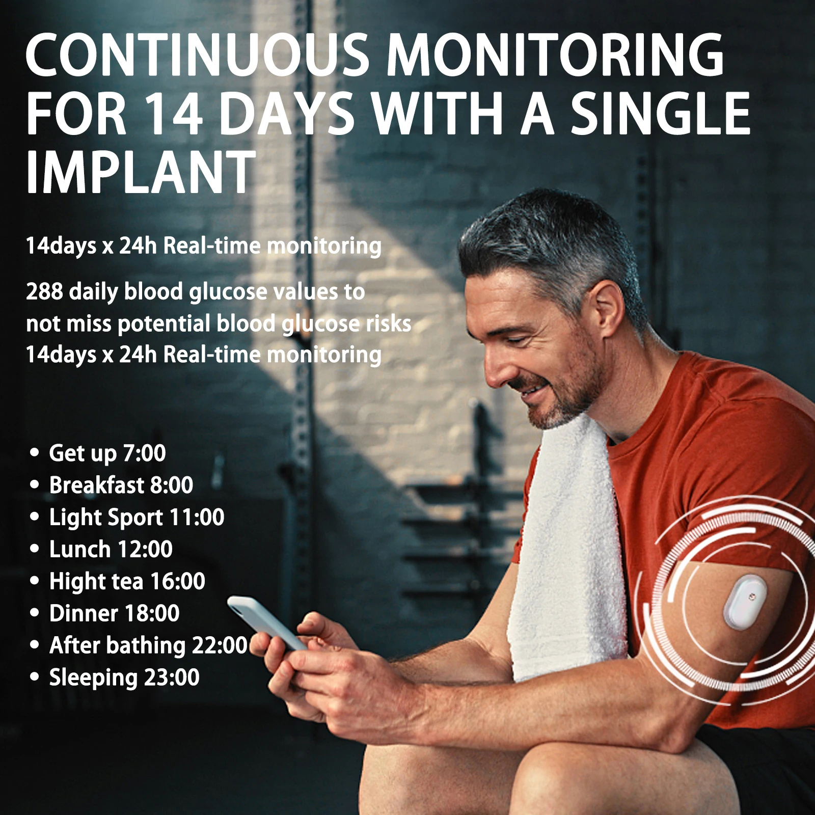 Sibionics CGM System Bluetooth Connection Of Blood Glucose Monitor Blood Sugar Content Blood Glucose Sensor