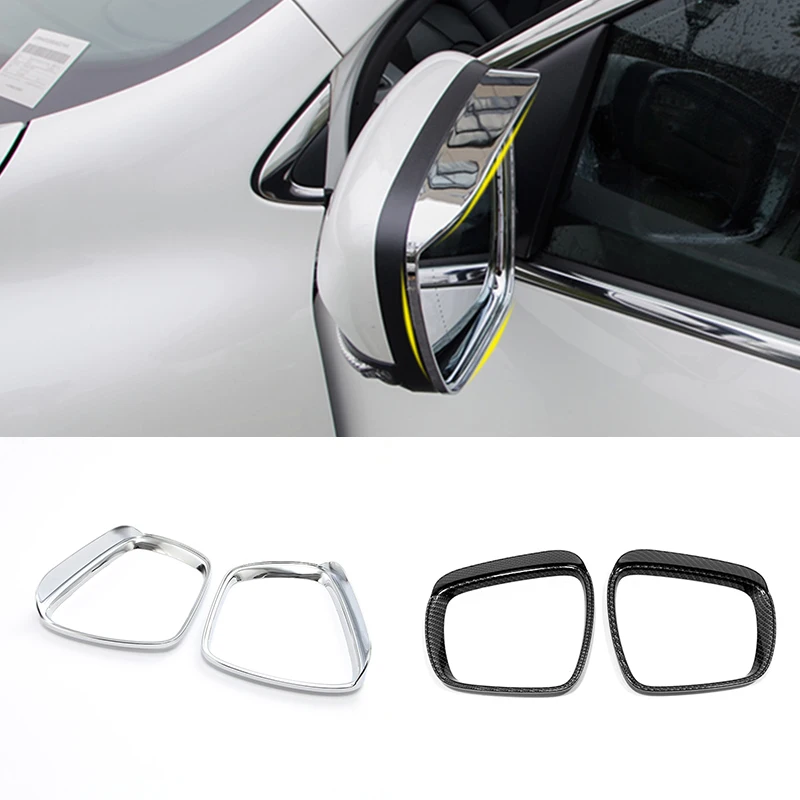 

For Renault Kadjar 2015 2016 2017 2018 2019 Car rearview mirror block rain eyebrow Trims Rear View Frame Auto Styling