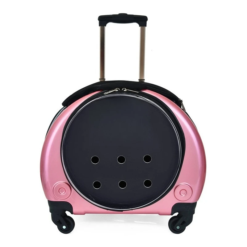 For Pet Suitcase Transparent Trolley Case Bag Going Out Portable Dog Space Capsule Trolley Backpack