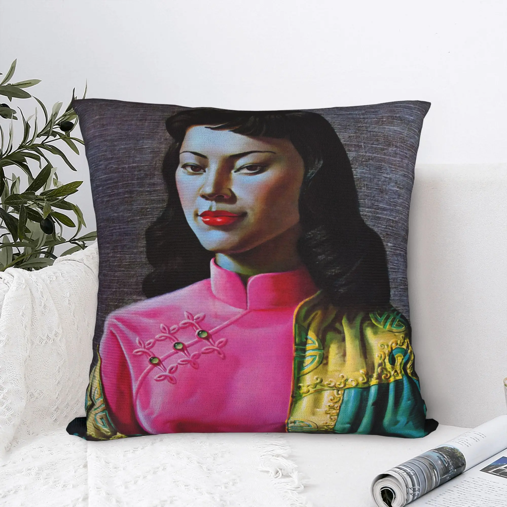 Miss Wong Vladimir Tretchikoff  Printing Pillowcases Cushion Cover  Pillow Covers New Style Bed Decorations
