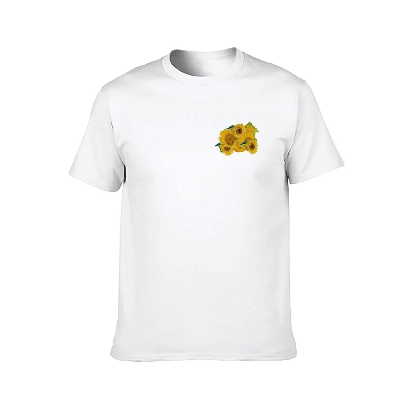 Van Gogh Sunflowers T-Shirt blue archive cute clothes quick-drying cotton t shirt men